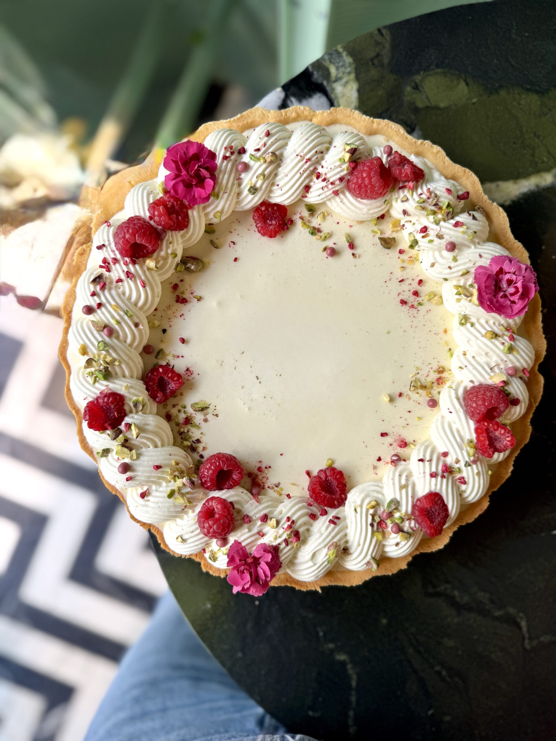 TARTA PISTACJA MALINA